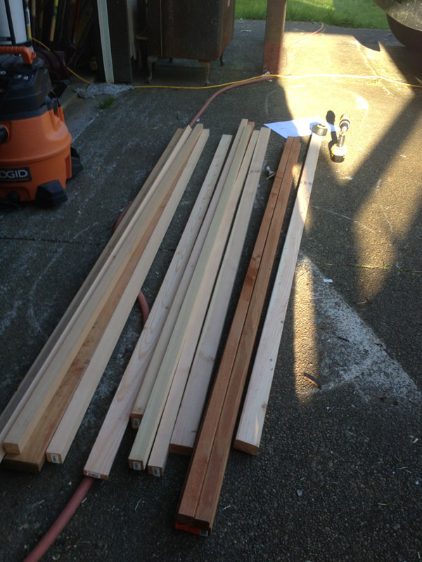 Lumber for Rabbit Hutch