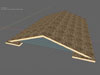 Truss roof with roof returns, roof cladding and wall cladding